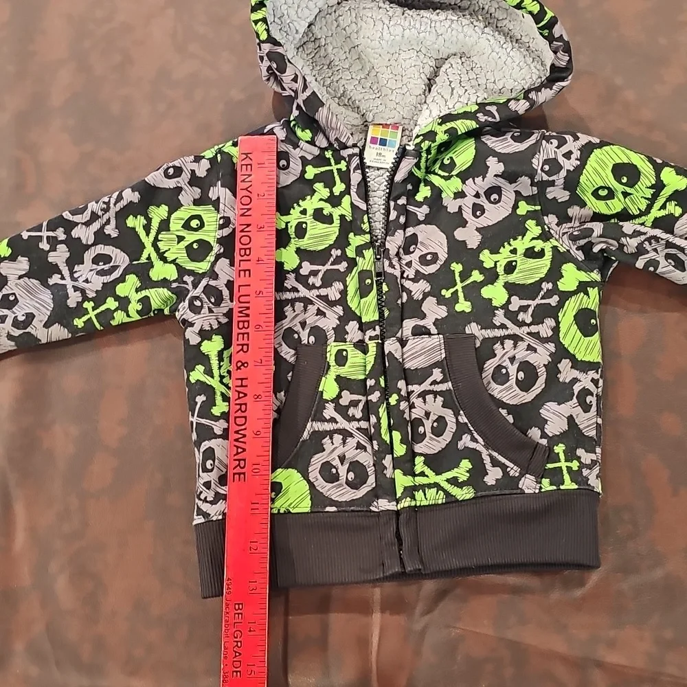 V Toddler Boys Skull Jacket For 18 Months